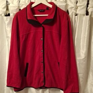 Susan Graver Women's Red Jacket with Black Trim XL